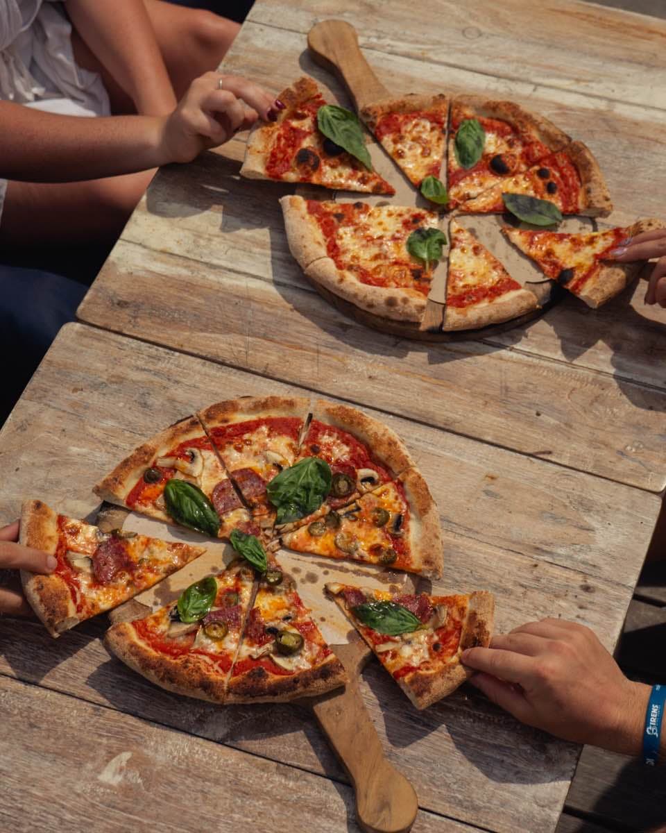 Delicious wood-fired artisanal gourmet pizza served fresh at The Penida Project in Nusa Penida