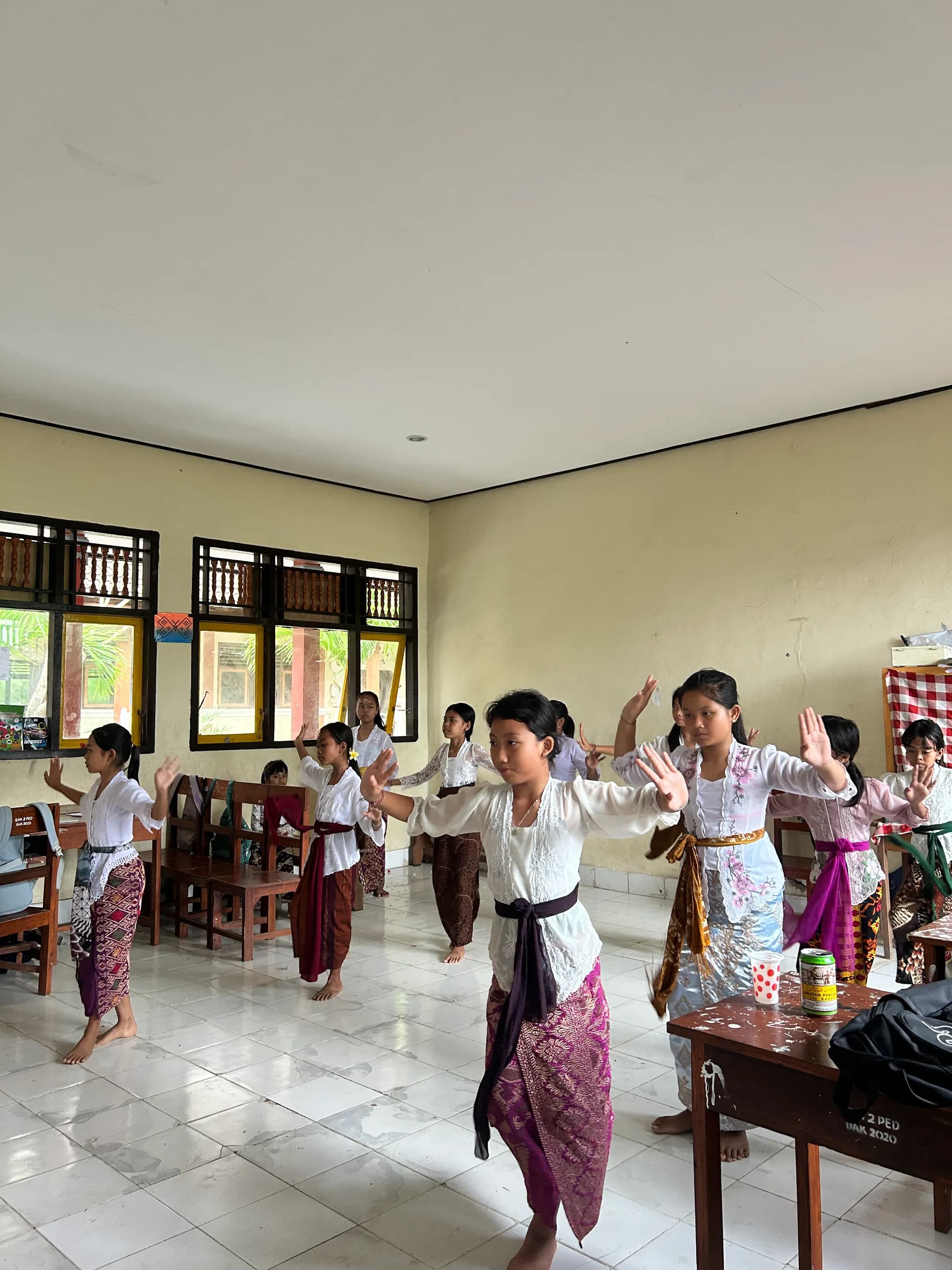 Students taking part in a classroom group activity