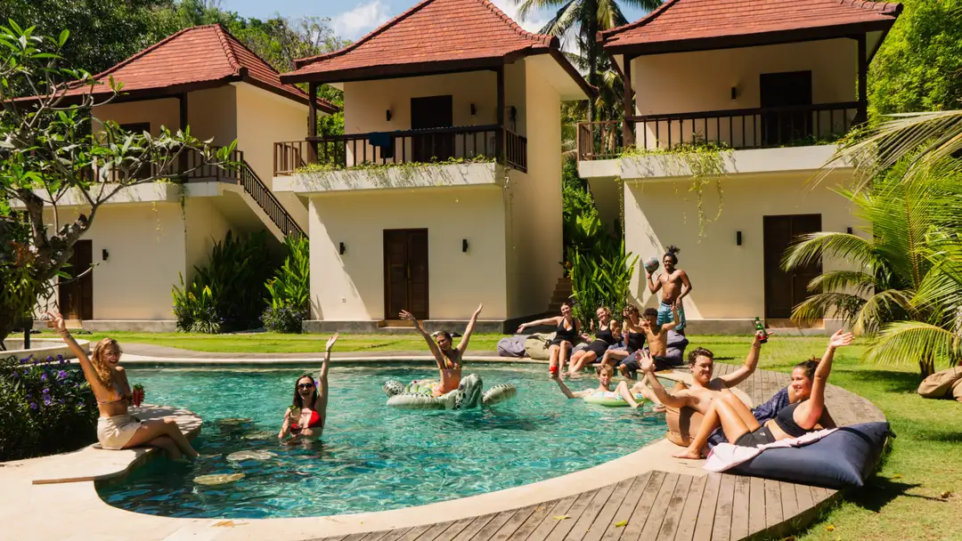 The Penida Project jungle hostel setting in Nusa Penida